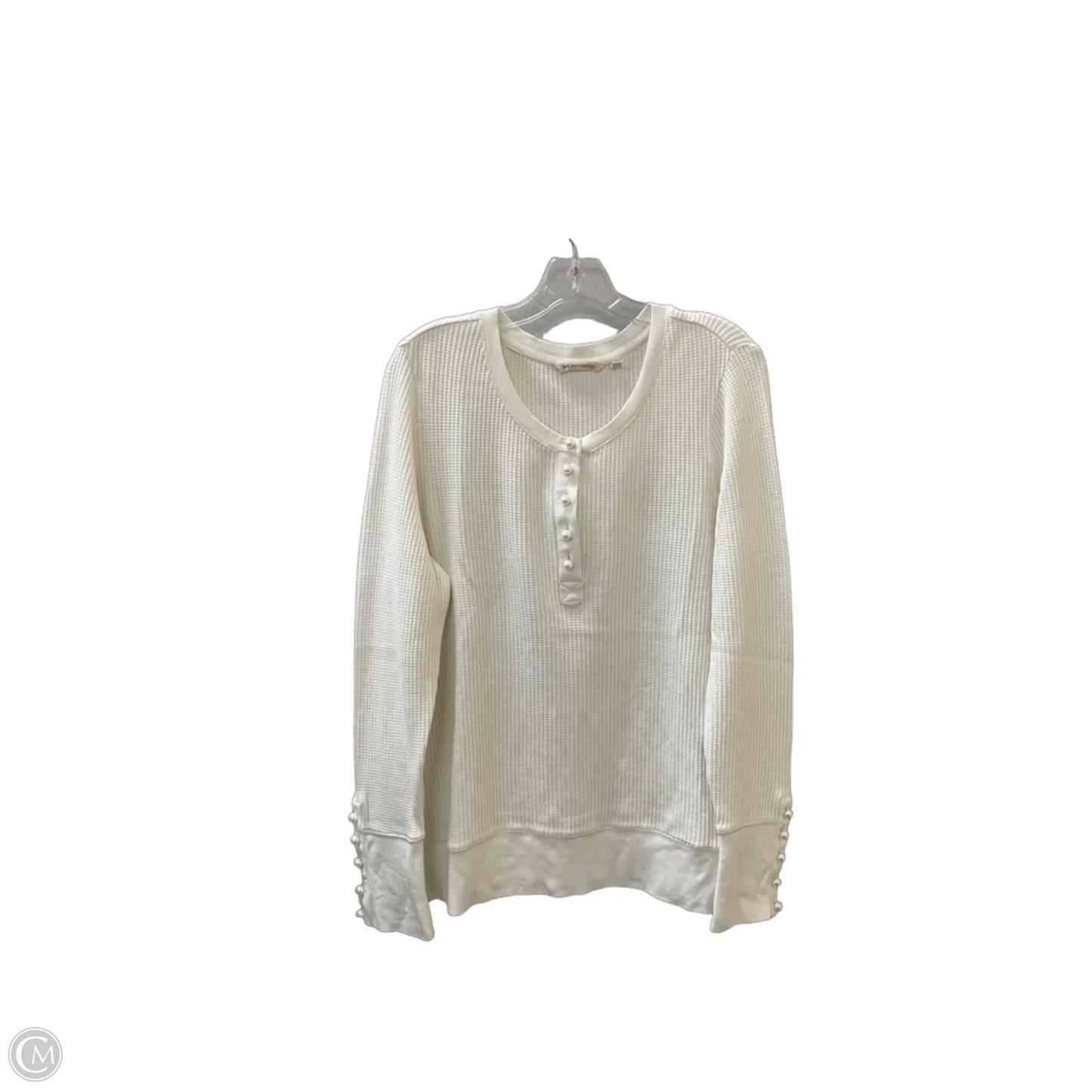 Top Long Sleeve By Soft Surroundings In Cream, Size: M