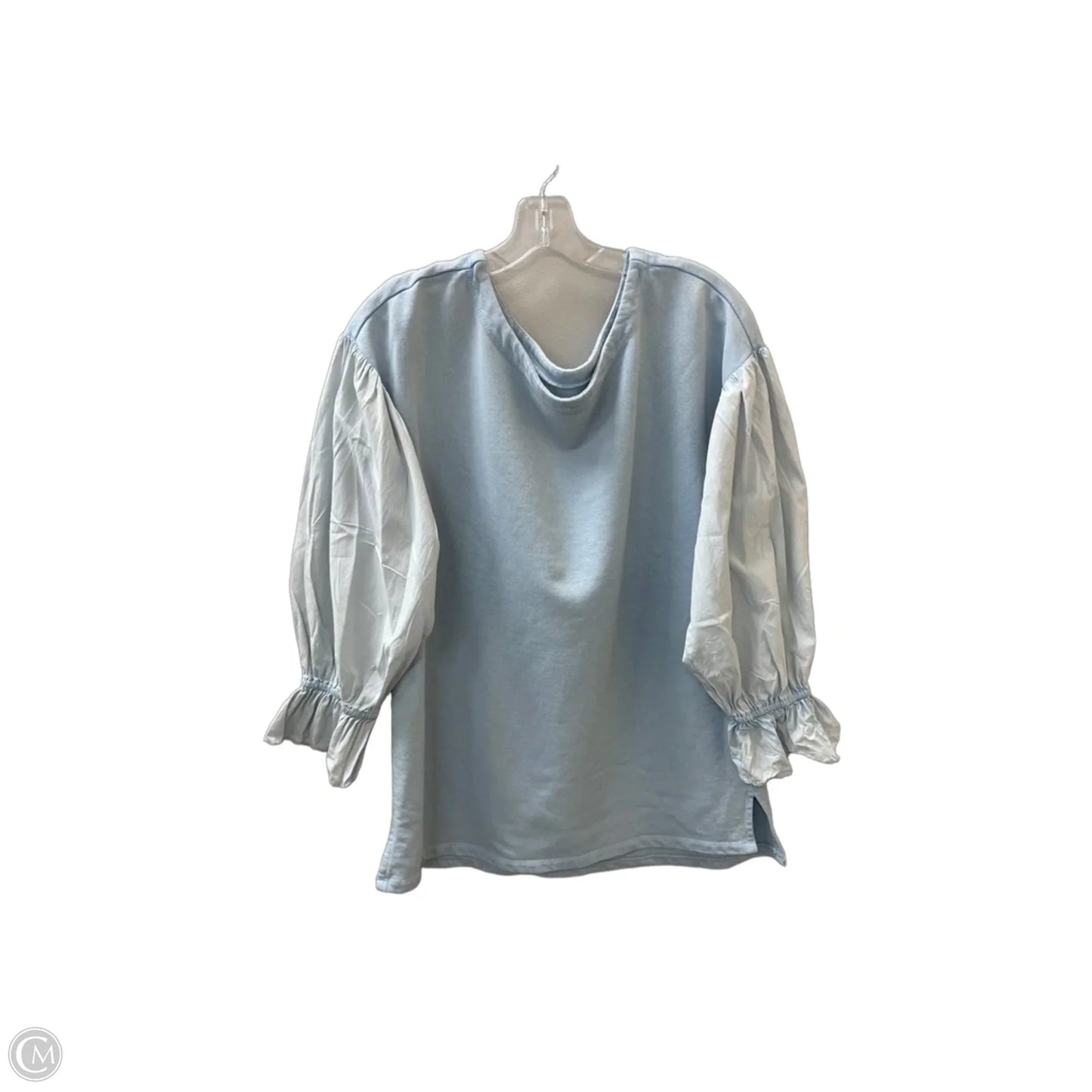 Top Long Sleeve By Pilcro In Blue Denim, Size: M