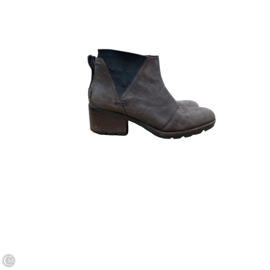 Boots Ankle Heels By Sorel In Brown, Size: 8.5