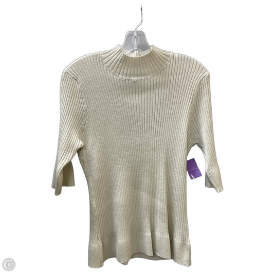 Sweater Short Sleeve By Dkny In Beige, Size: Xl