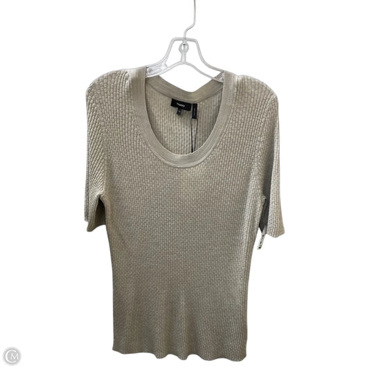 Sweater Short Sleeve By Theory In Taupe, Size: 2x