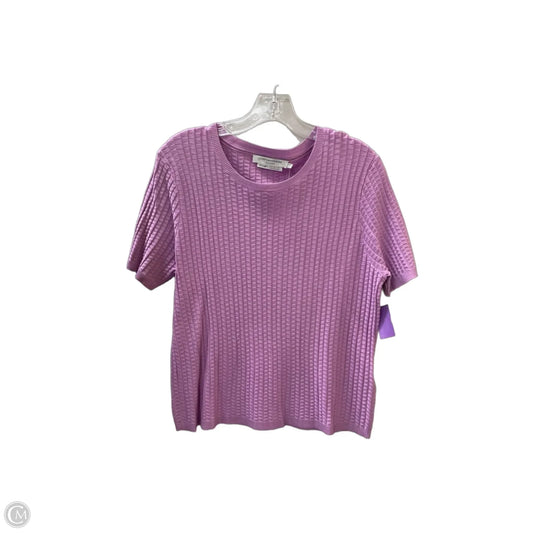 Sweater Short Sleeve By Contemporaine In Purple, Size: Xl