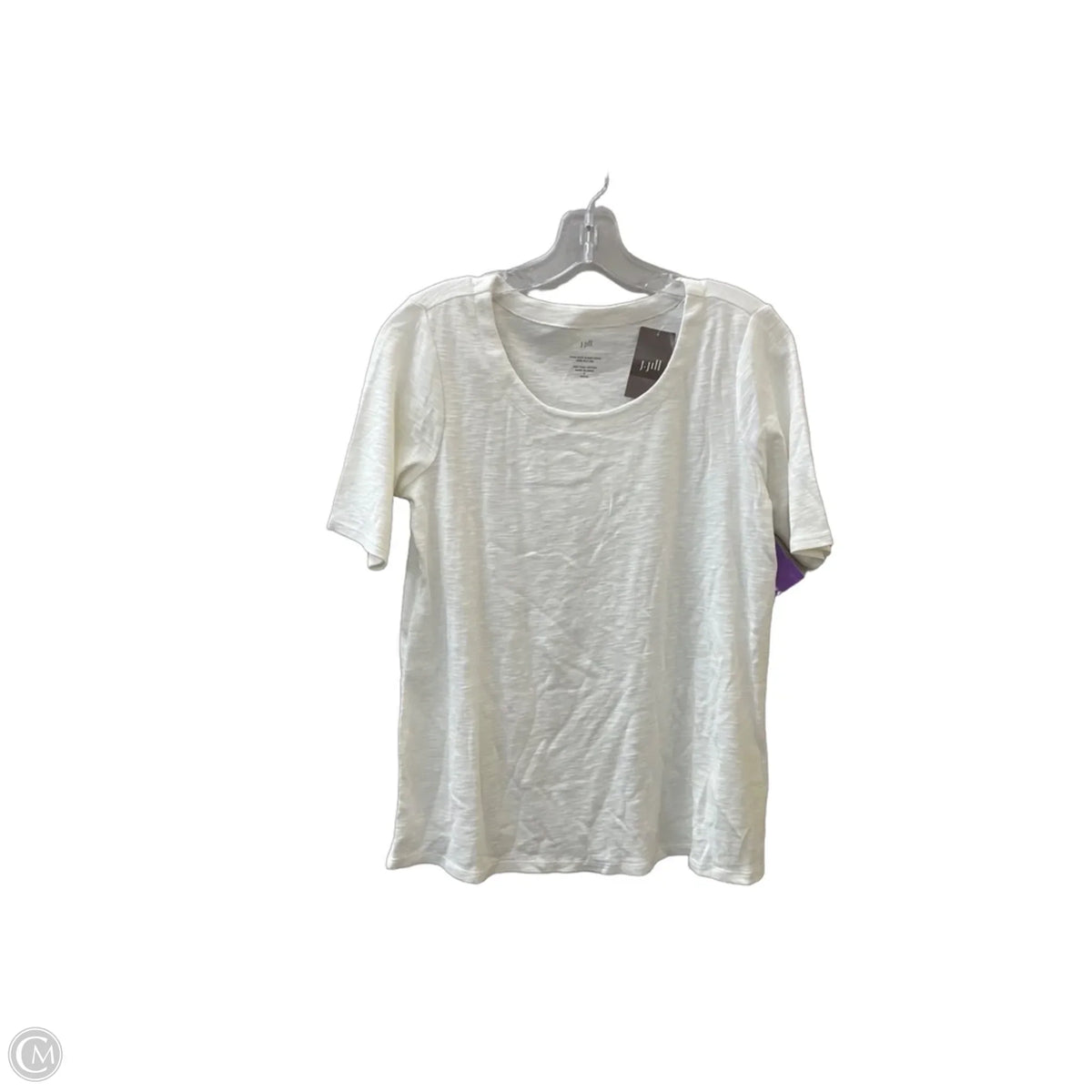 Top Short Sleeve Basic By J. Jill In White, Size: S