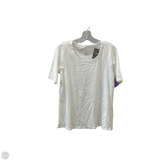 Top Short Sleeve Basic By J. Jill In White, Size: S