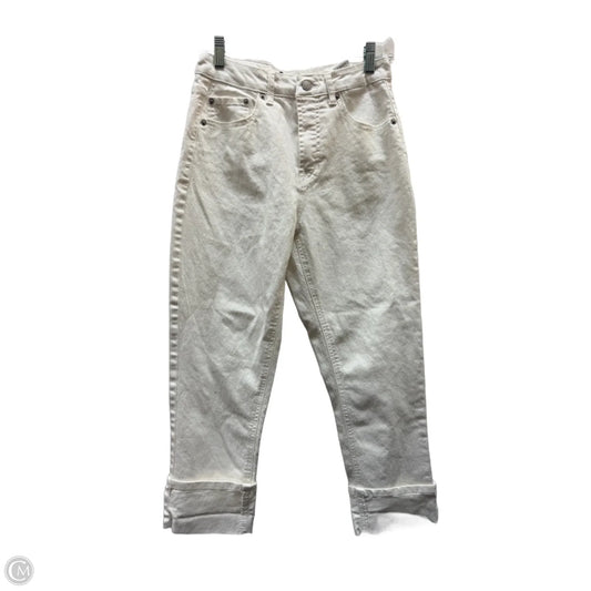 Jeans Designer By Frye In White Denim, Size: 2