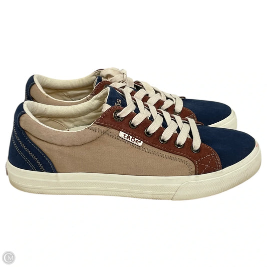 Shoes Flats By Taos In Blue & Tan, Size: 8.5