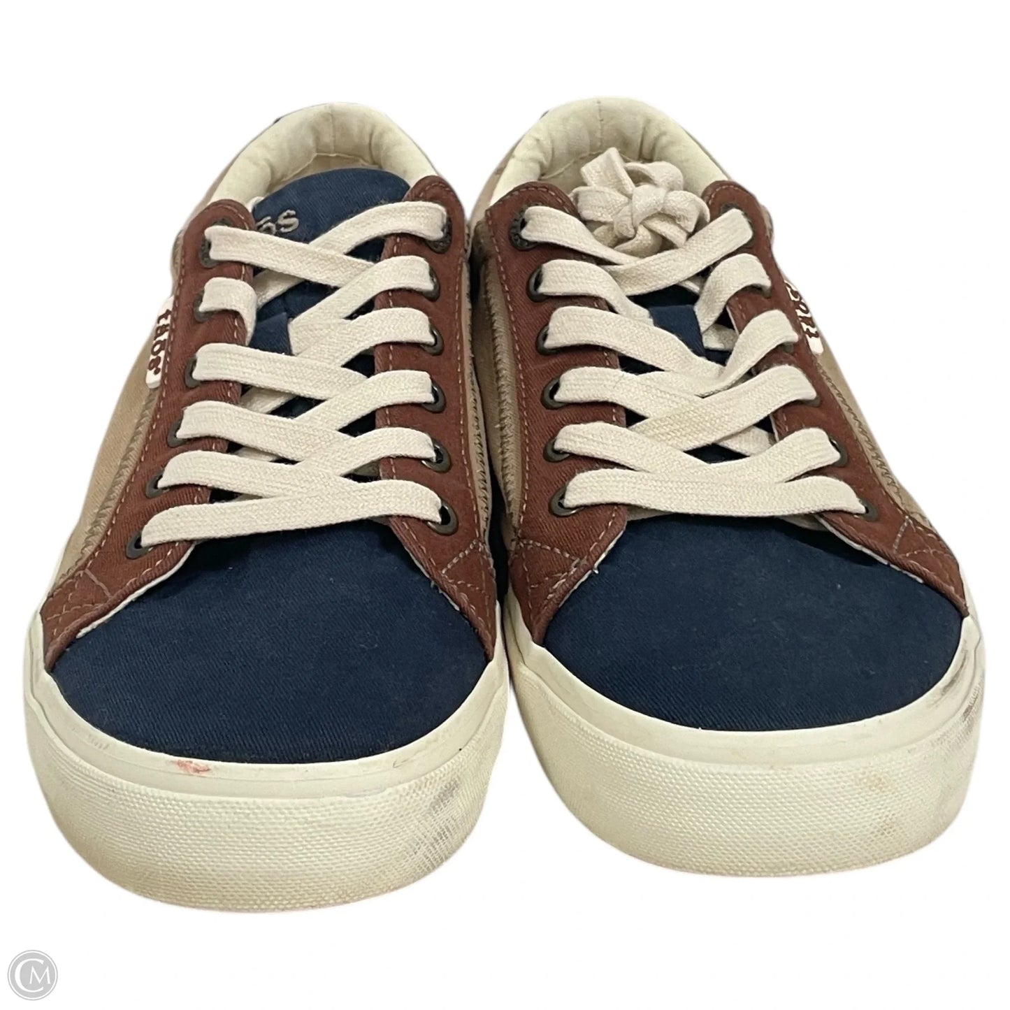 Shoes Flats By Taos In Blue & Tan, Size: 8.5