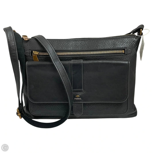 Crossbody Leather By Fossil, Size: Medium