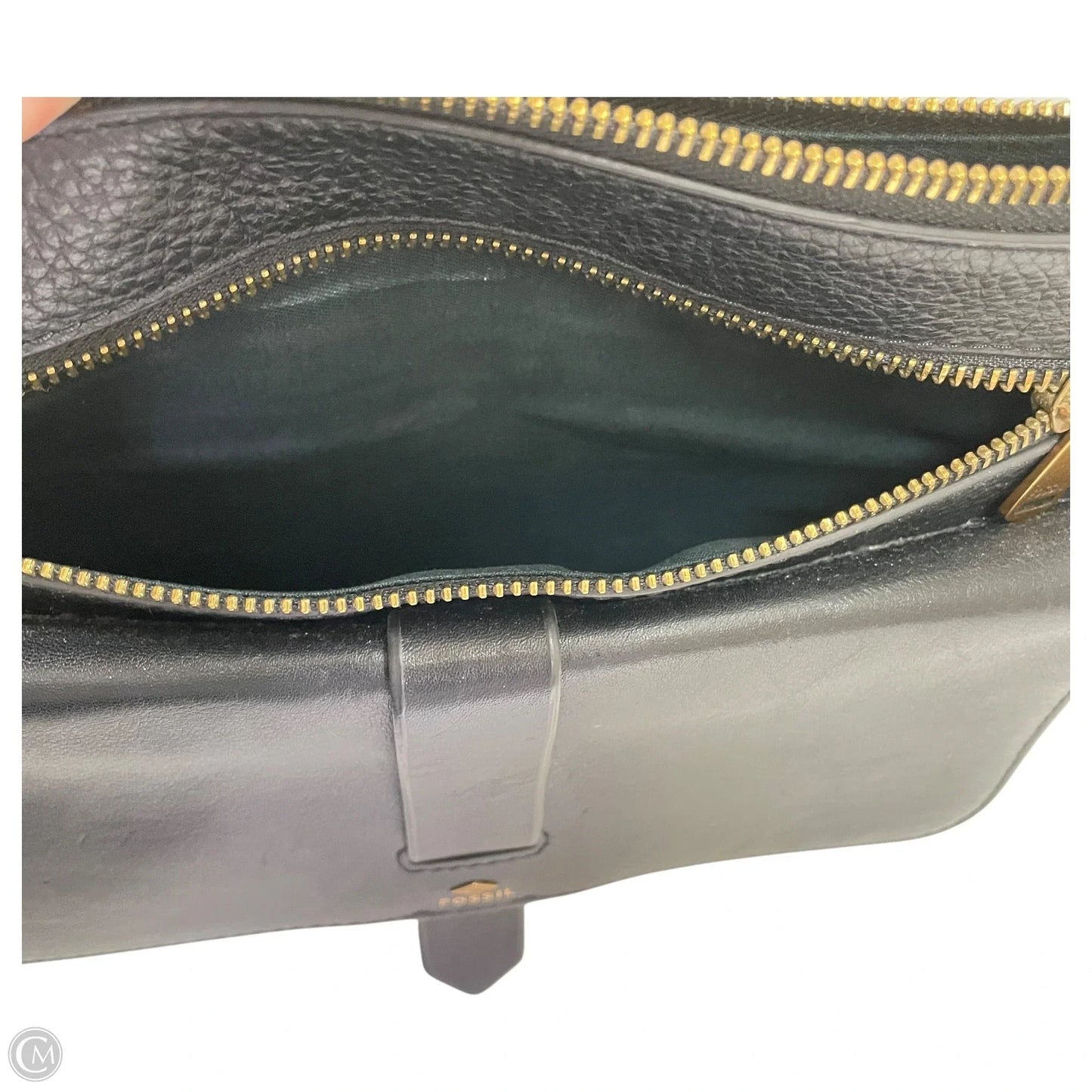 Crossbody Leather By Fossil, Size: Medium
