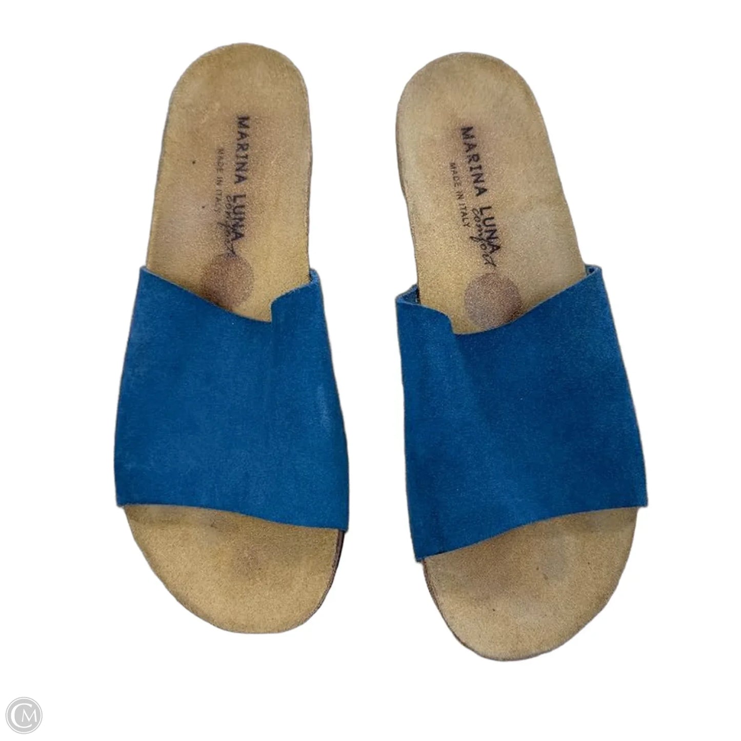 Sandals Heels Platform By Marina In Blue, Size: 8