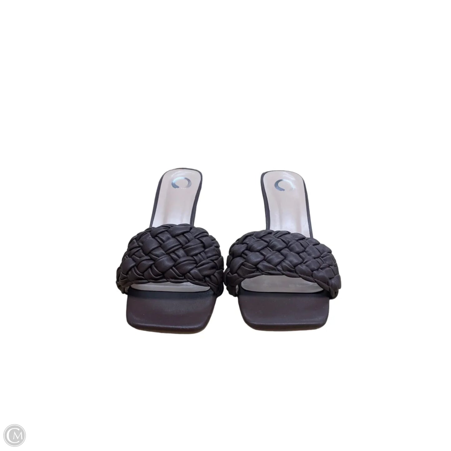Sandals Heels Stiletto By Cme In Brown, Size: 8.5