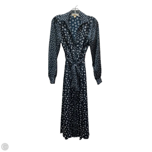 Dress Casual Maxi By Michael By Michael Kors In Blue & White, Size: Xs