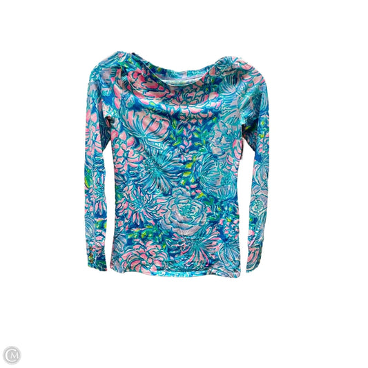 Top Long Sleeve Designer By Lilly Pulitzer In Blue, Size: Xxs