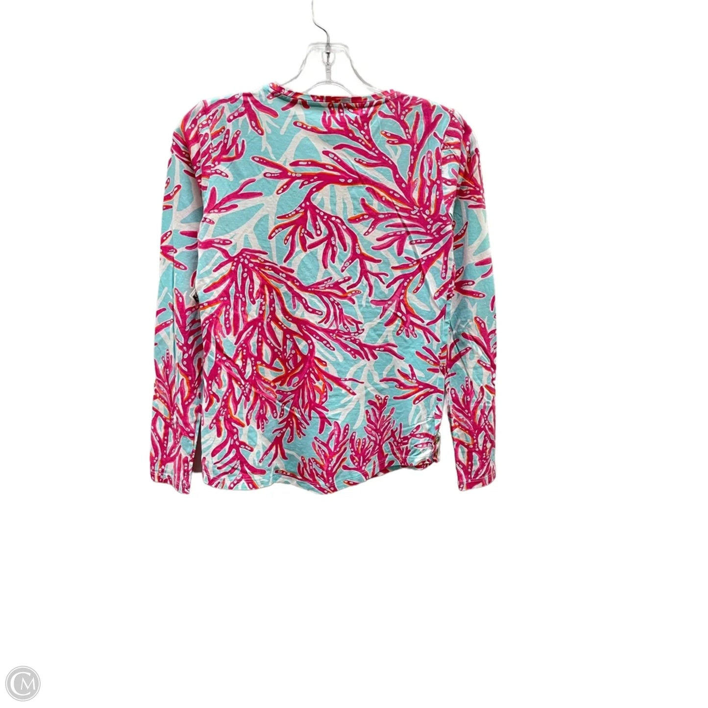 Top Long Sleeve Designer By Lilly Pulitzer In Blue & Pink, Size: Xs