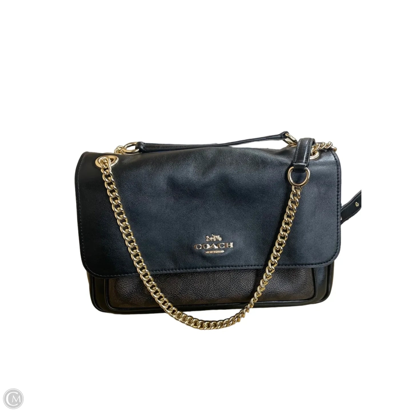 Crossbody Designer By Coach In Black & Brown, Size:Medium