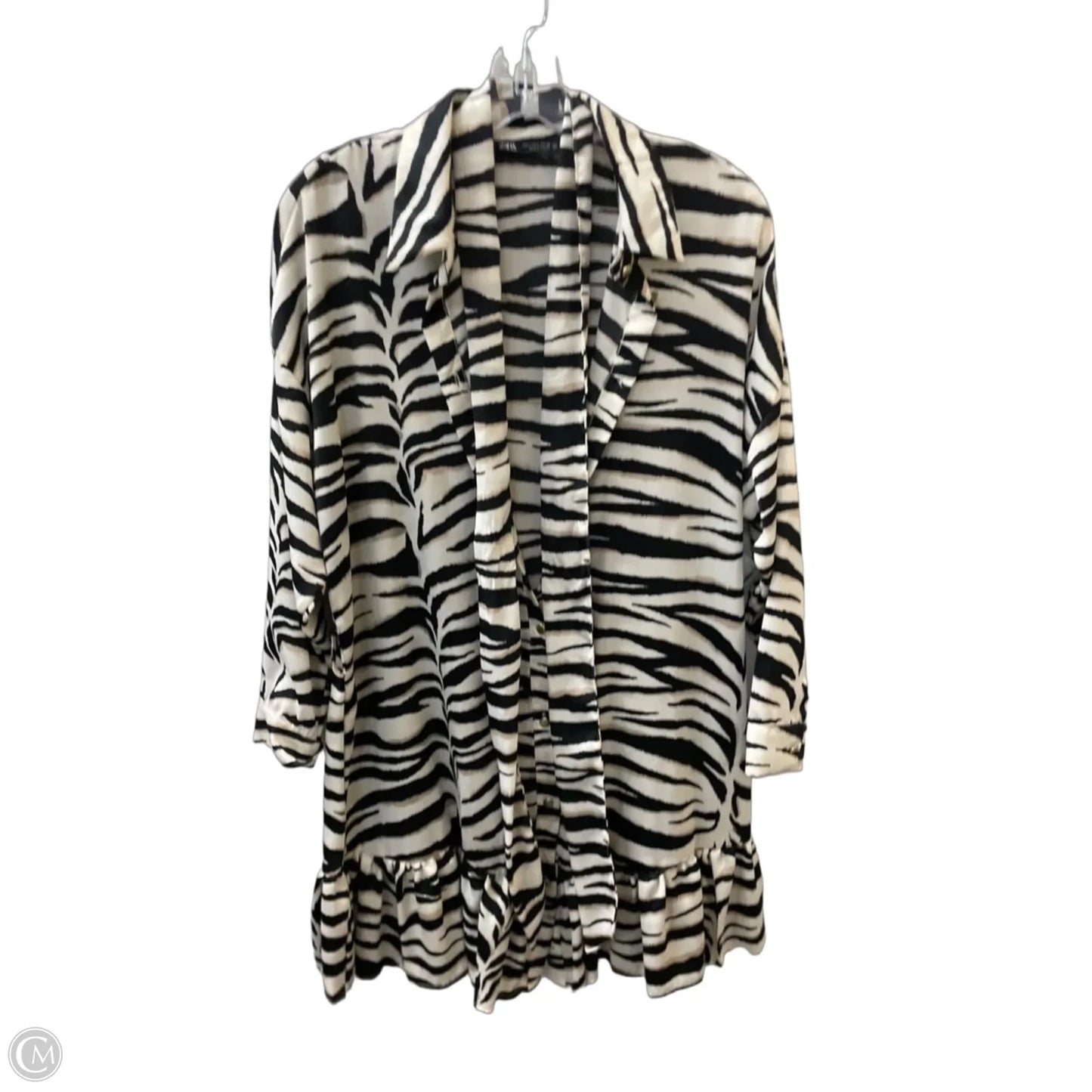 Dress Casual Midi By Zara In Animal Print, Size: L