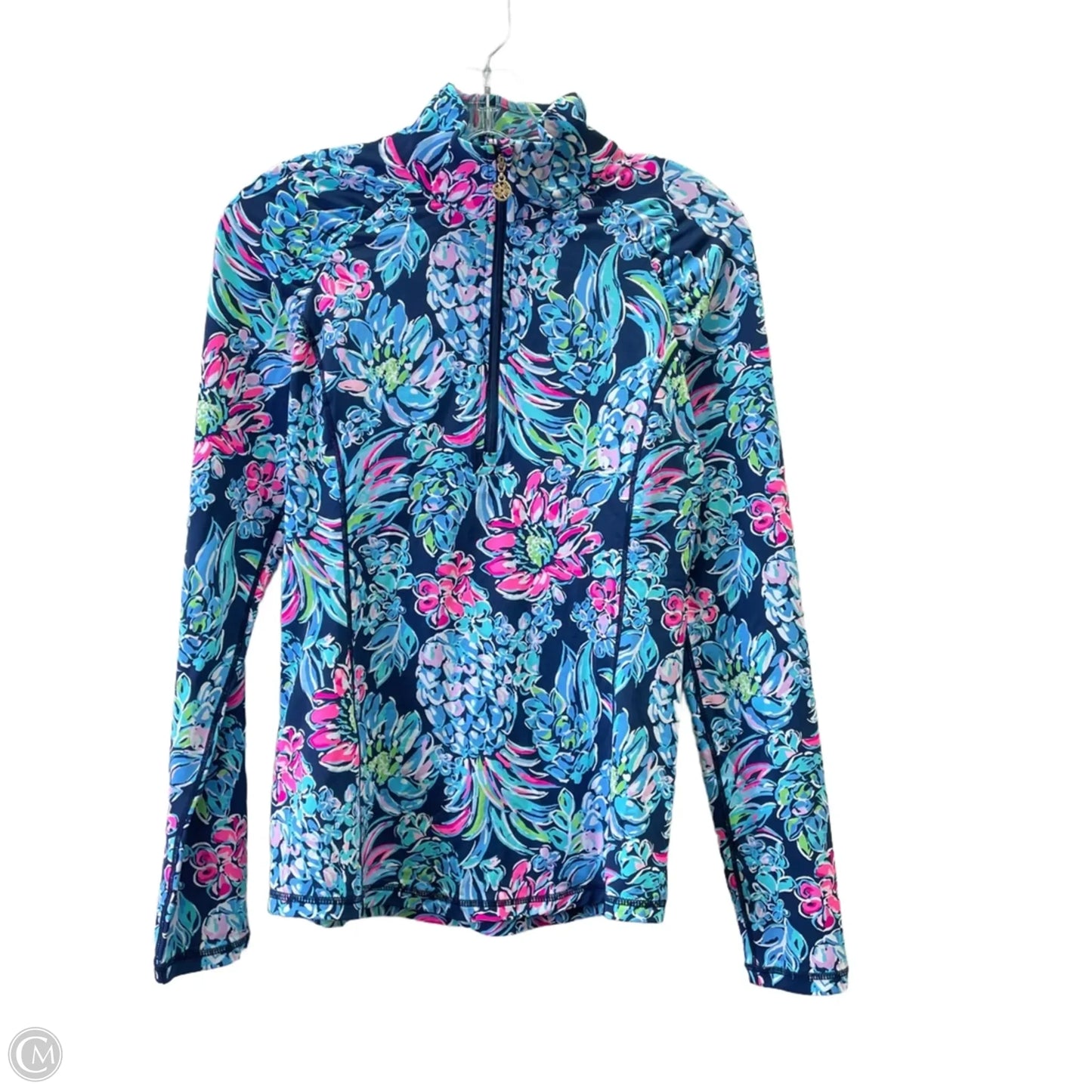 Top Long Sleeve Designer By Lilly Pulitzer In Blue, Size: S