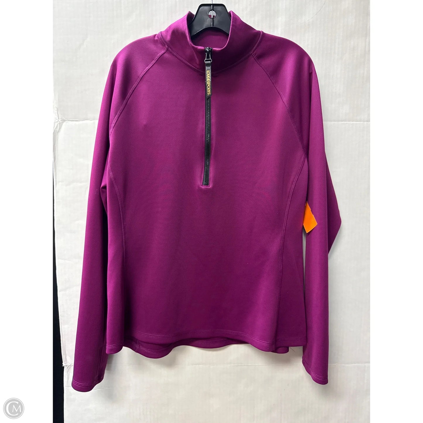 Athletic Top Long Sleeve Crewneck By Love & Sports In Purple, Size: Xl