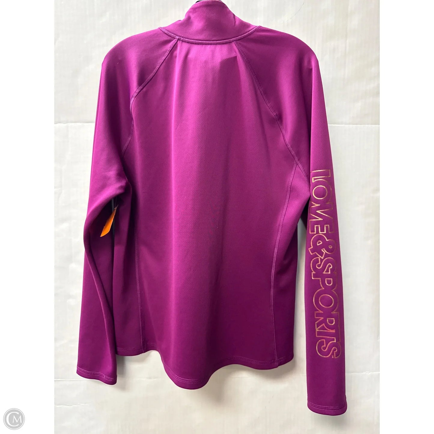 Athletic Top Long Sleeve Crewneck By Love & Sports In Purple, Size: Xl