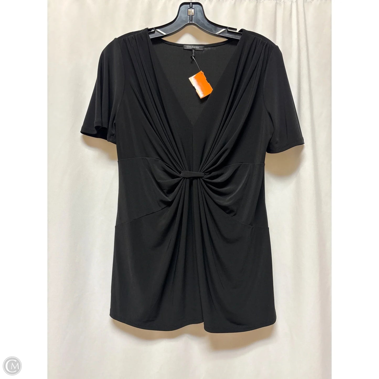 Top Short Sleeve By Daisy Fuentes In Black, Size: M