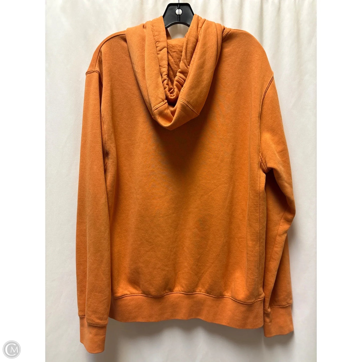 Athletic Sweatshirt Hoodie By Nike In Orange, Size: M