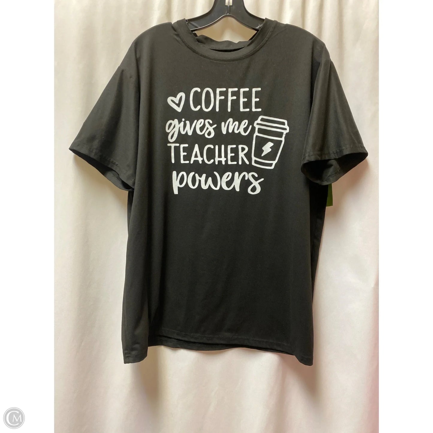 Top Short Sleeve By Clothes Mentor In Black, Size: Xxl