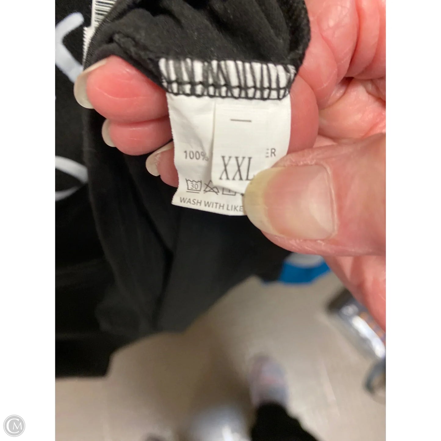 Top Short Sleeve By Clothes Mentor In Black, Size: Xxl