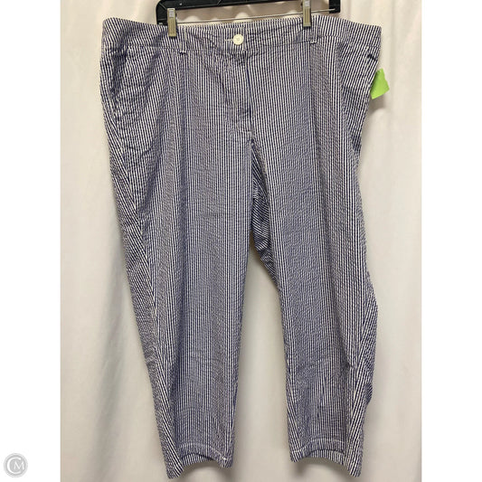Pants Cropped By Crown And Ivy In Navy, Size: 2x