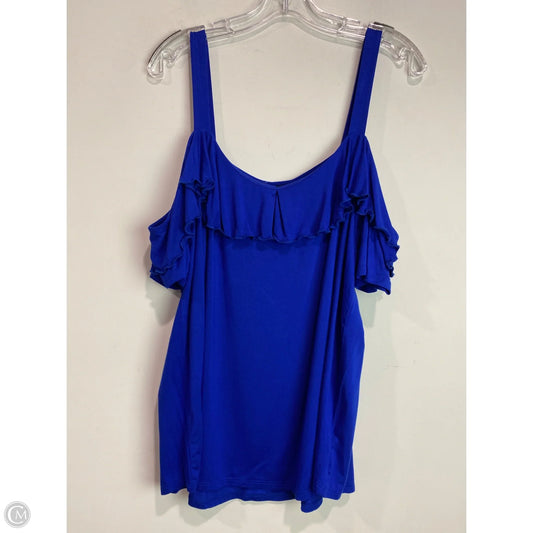 Top Short Sleeve By Cable And Gauge In Blue, Size: Xl