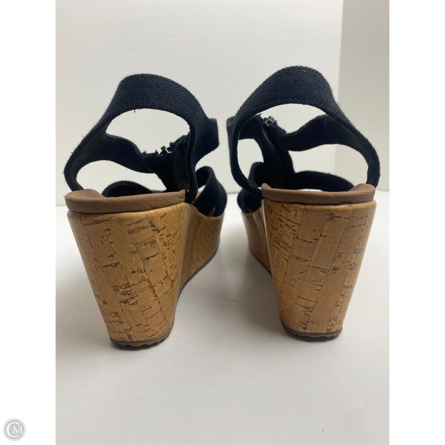 Sandals Heels Block By Skechers In Black, Size: 8