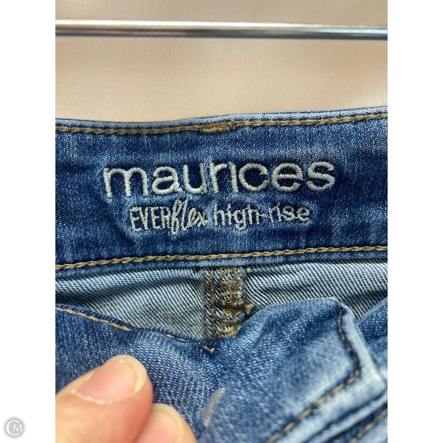Jeans Straight By Maurices In Blue Denim, Size: 12l