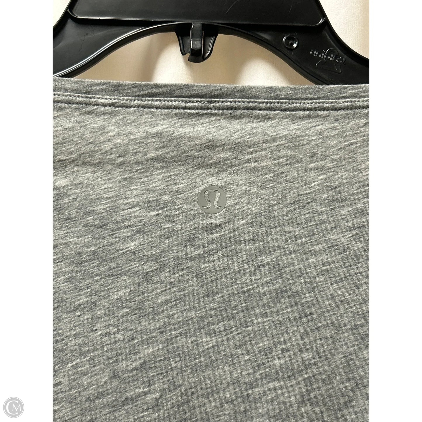 Top Short Sleeve By Lululemon In Grey, Size: M