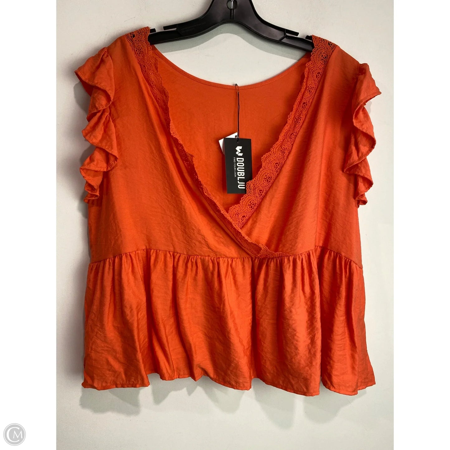 Top Short Sleeve By Clothes Mentor In Coral, Size: Xl