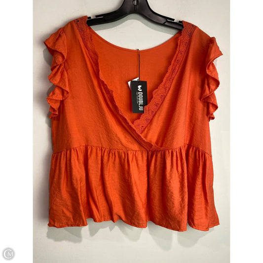 Top Short Sleeve By Clothes Mentor In Coral, Size: Xl