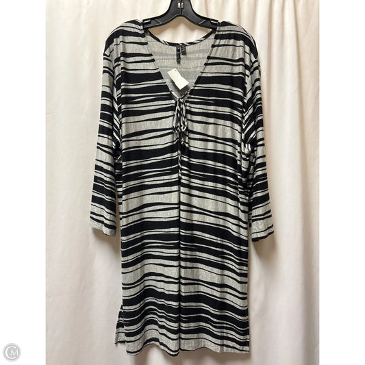 Dress Casual Midi By Clothes Mentor In Grey, Size: 2x