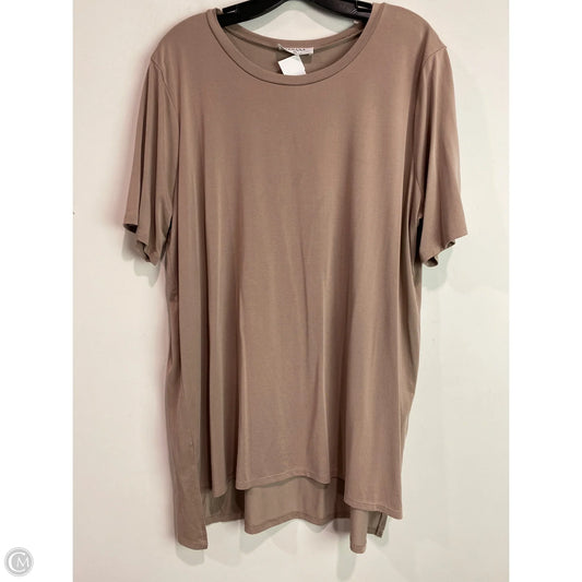 Top Short Sleeve By Zenana Outfitters In Brown, Size: 1x