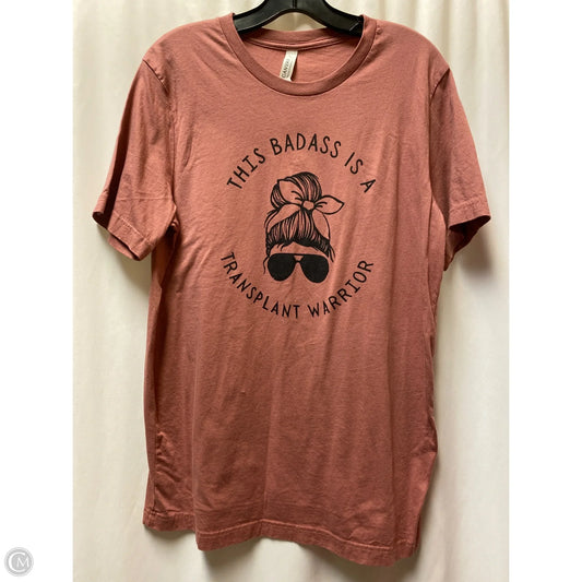Top Short Sleeve By Canvasback In Mauve, Size: L