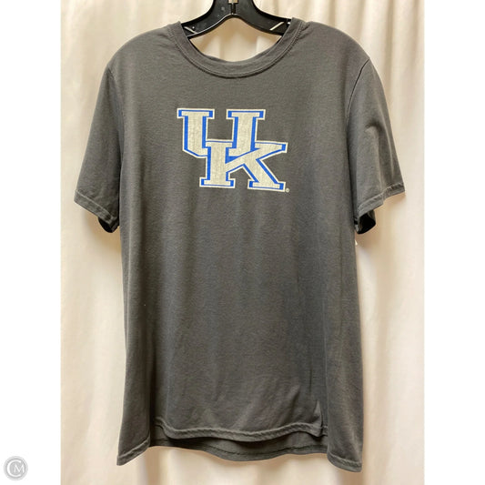 Top Short Sleeve By Gildan In Grey, Size: M