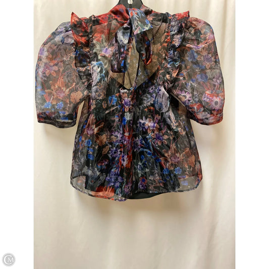 Top Short Sleeve By Anthropologie In Purple, Size: S