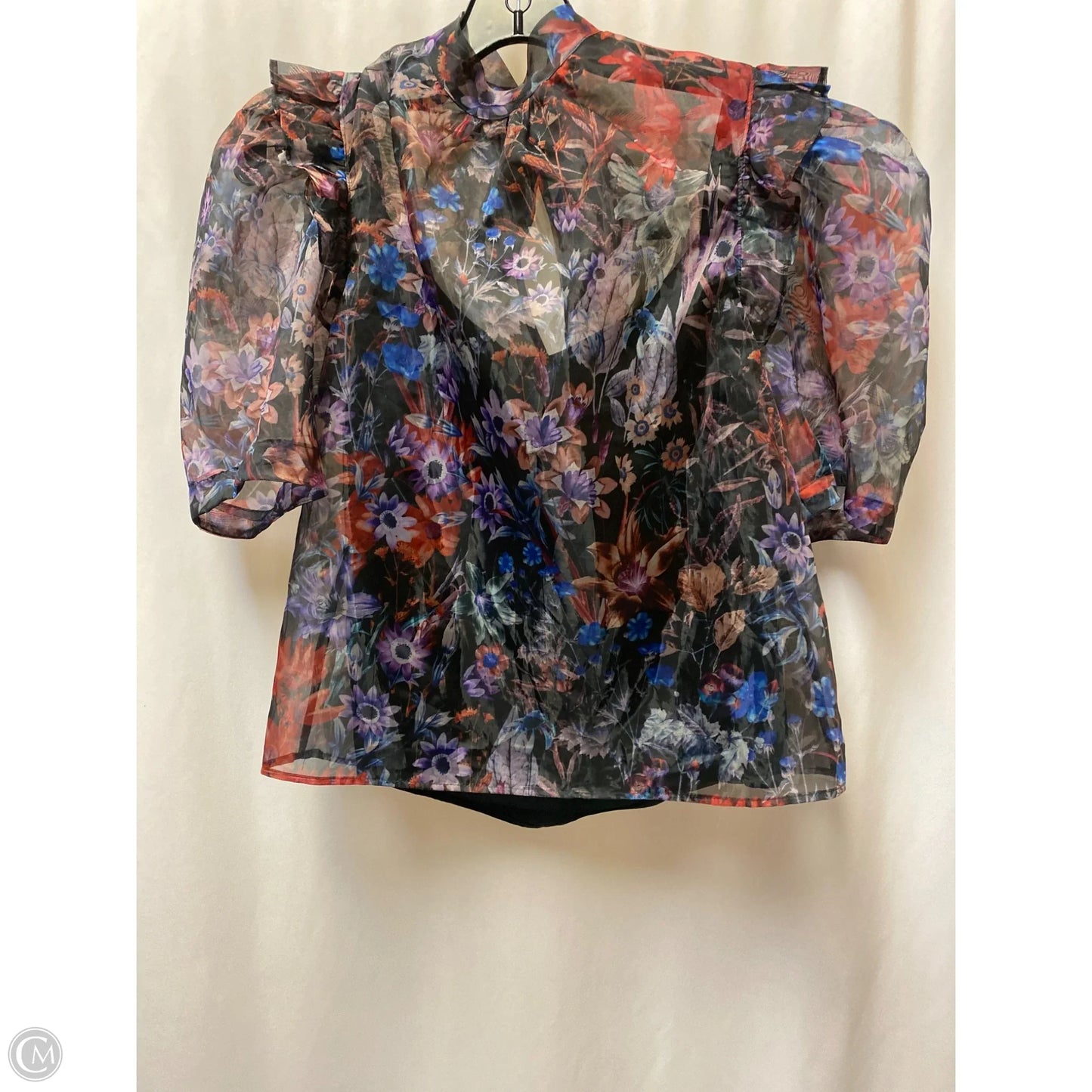 Top Short Sleeve By Anthropologie In Purple, Size: S