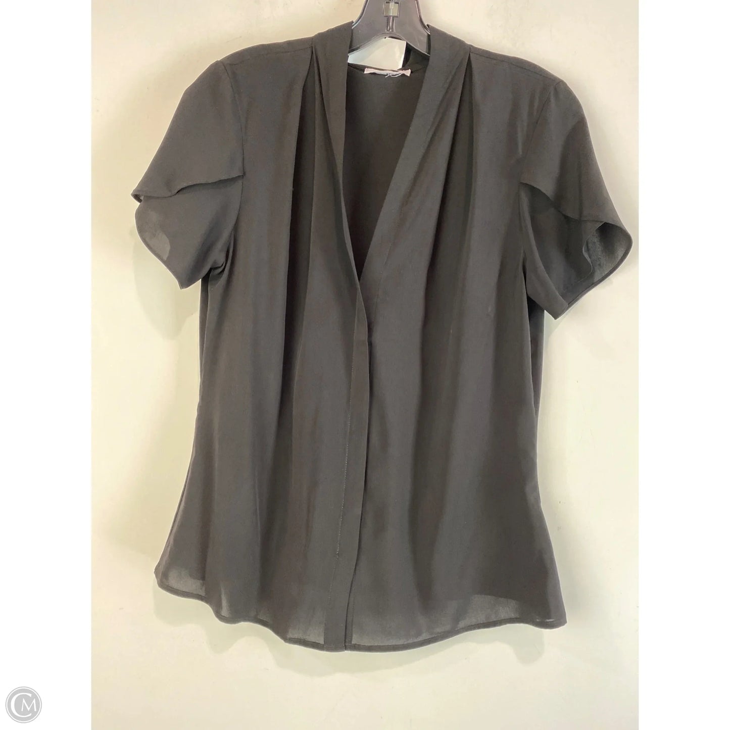 Top Short Sleeve By Calvin Klein In Black, Size: S