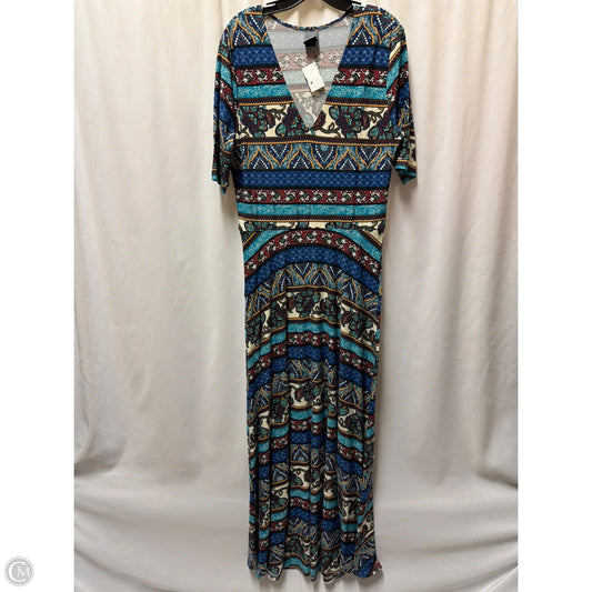 Dress Casual Maxi By Agnes & Dora In Blue, Size: 2x