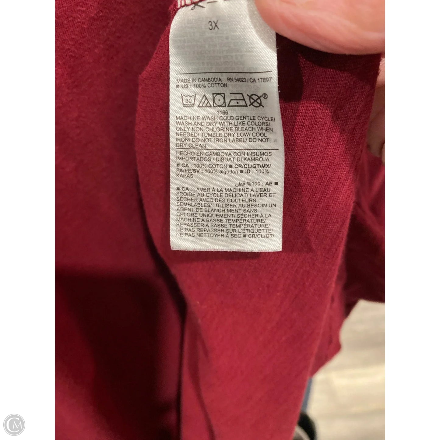 Top Short Sleeve By Old Navy In Maroon, Size: 3x