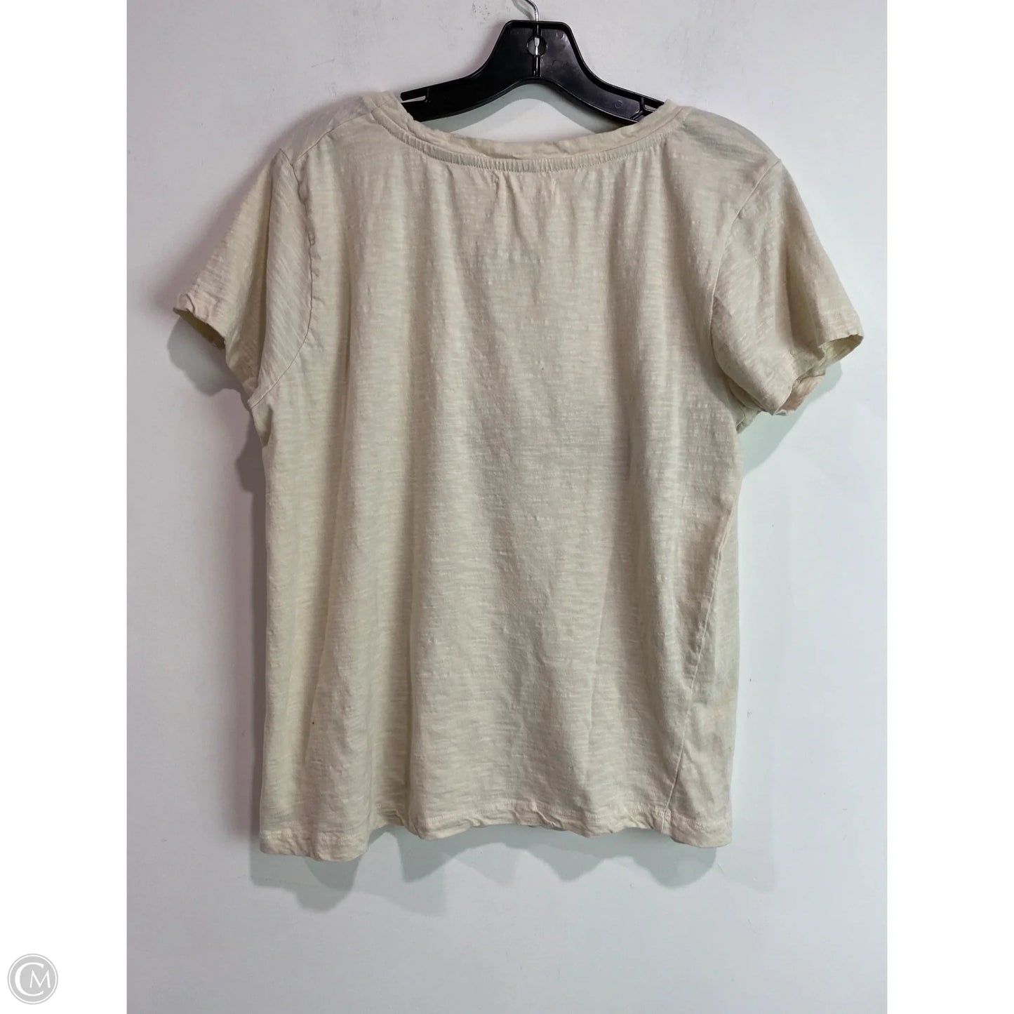 Top Short Sleeve By Natural Life In Tan, Size: M