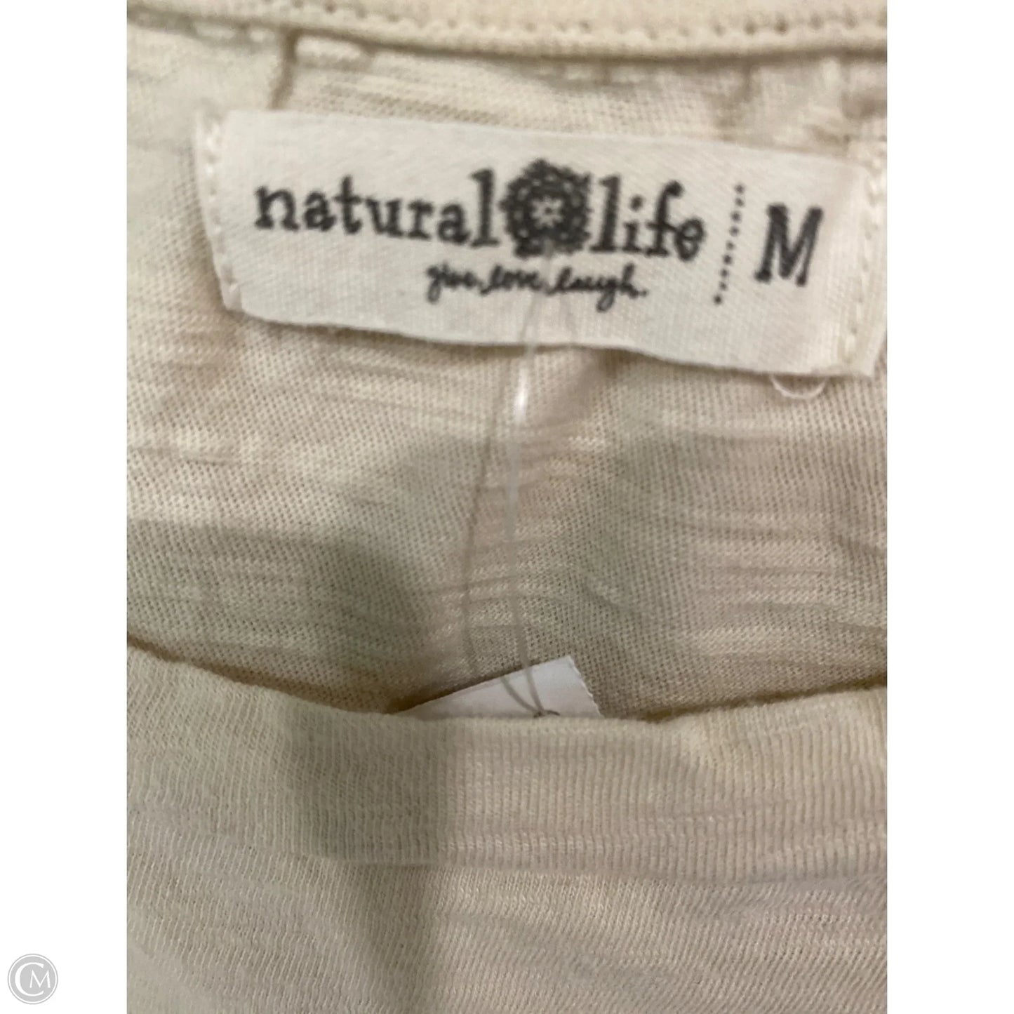 Top Short Sleeve By Natural Life In Tan, Size: M