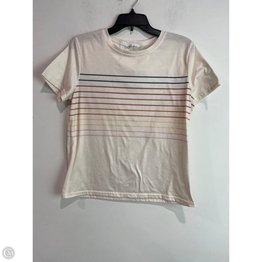 Top Short Sleeve By Clothes Mentor In Cream, Size: S