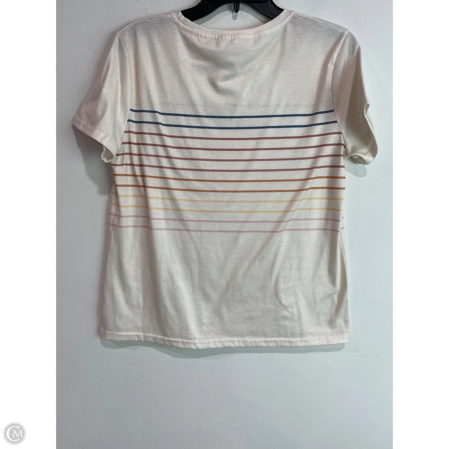 Top Short Sleeve By Clothes Mentor In Cream, Size: S