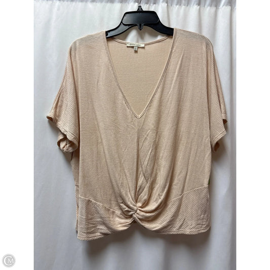 Top Short Sleeve By Cozy In Peach, Size: L