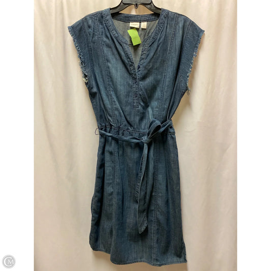 Dress Casual Midi By Chicos In Blue, Size: M