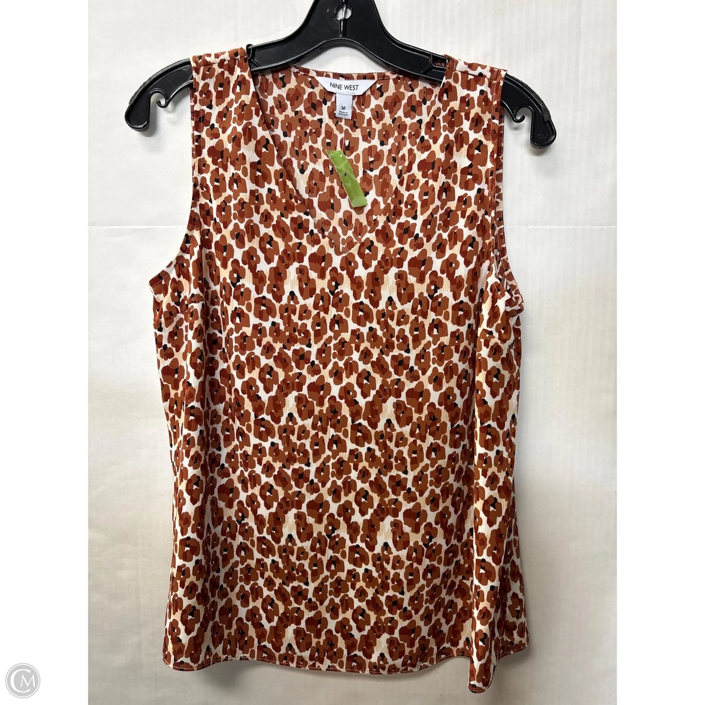 Top Sleeveless By Nine West In Brown, Size: M
